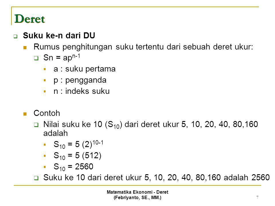 Contoh Soal Matematika Ekonomi Mata Pelajaran